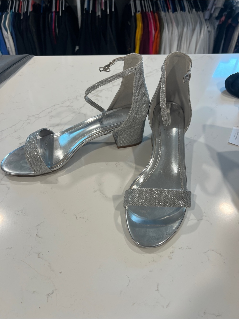 Shoeland Ankle-Strap Block Heel Sandals